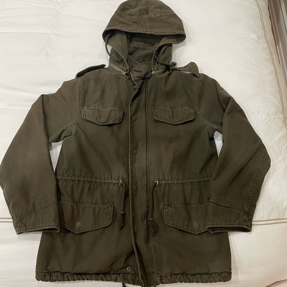 TNA Aritzia Green Coat - Picture 1 of 7